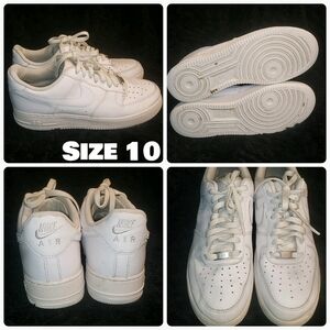 Mens size 10 Nike White Air Force Ones